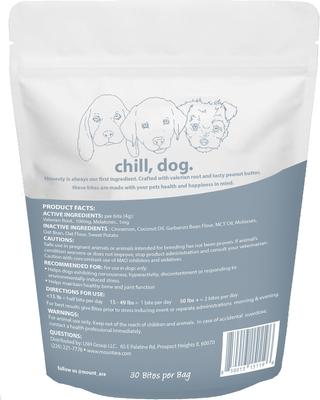Golosinas de batata Chill Bites para perros, 4 oz