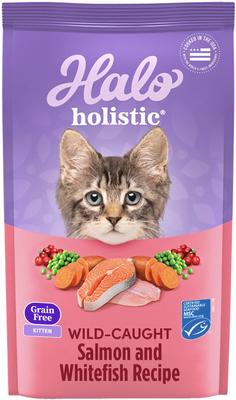 Holistic Grain-Free Wild-Caught Salmon & Whitefish Recipe Complete Digestive Health Dry Kitten Food, 6-lb bag