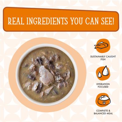 Cats in the Kitchen Pumpkin Jack Splash Tuna in Pumpkin Soup Grain-Free Cat Food Pouches, 3-oz pouch, case of 12