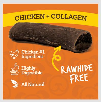 Collawags Large Bones Chicken Flavor Dog Treats, 10-oz bag