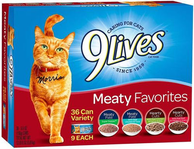 Meaty Favorites Variety Pack Canned Cat Food, 5.5-oz, case of 36