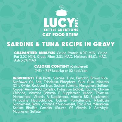 Kettle Creations Sardine & Tuna Recipe in Gravy Wet Cat Food, 2.47-oz can, case of 12