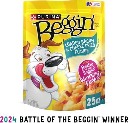 Loaded Bacon & Cheese Fries Flavor Soft & Chewy Dog Treats, 6-oz pouch