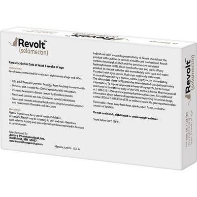 Solución tópica para gatos, 15.1-22 lbs, (caja gris topo), 6 dosis (suministro para 6 meses)