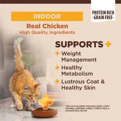 CORE+ Grain-Free Indoor Chicken, Turkey & Chicken Meal Dry Cat Food, 11-lb bag