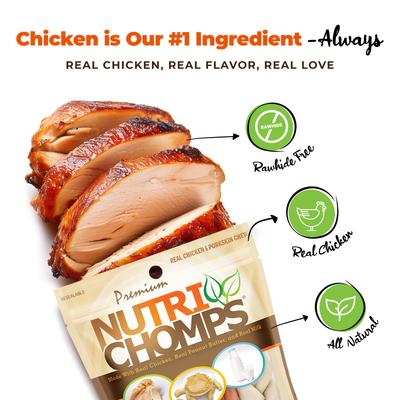 6" Assorted Flavor Braid Dog Treats, 4 count