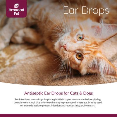 Ear Drops Ear Oil & Grooming Support for Cats & Dogs, 10-ml bottle