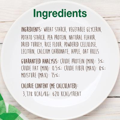 Healthy Edibles All-Natural Long Lasting Turkey & Apple Dog Chew Treats, X-Large