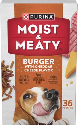 Burger with Cheddar Cheese Flavor Dry Dog Food, 6-oz pouch, case of 36