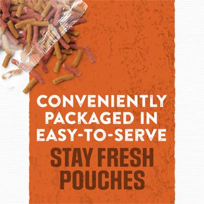 Burger with Cheddar Cheese Flavor Dry Dog Food, 6-oz pouch, case of 36