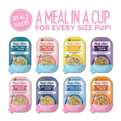 Meals 'n More Natural Wet Dog Food, Bed & Breakfast Plus Digestive Support, 3.5-oz cup, 12 count