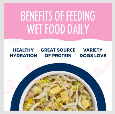 Meals 'n More Natural Wet Dog Food, Bed & Breakfast Plus Digestive Support, 3.5-oz cup, 12 count