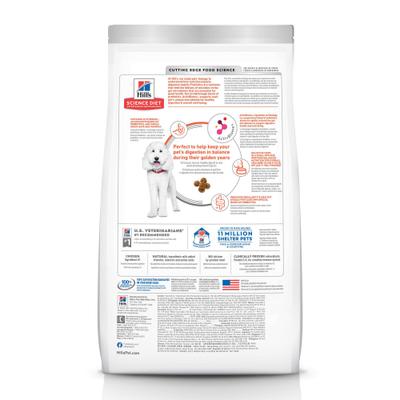 Senior Adult 7+ Perfect Digestion Small Bites Chicken Dry Dog Food, 12-lb bag