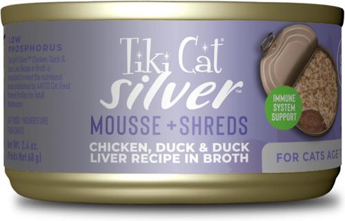 Silver Chicken, Duck & Duck Liver Grain-Free Wet Cat Food, 2.4-oz, case of 12