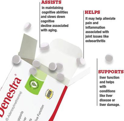 SAMe 400mg Tablet Liver & Joint Supplement for Dogs, 60 count