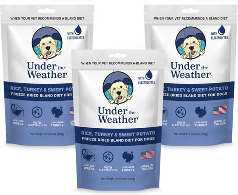 Rice, Turkey & Sweet Potato Freeze-Dried Dog Food, 6-oz bag, 3 count