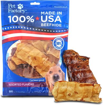 Beefhide Chips Beef & Chicken Flavored Dog Hard Chews, 8-oz bag