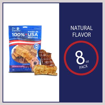 Beefhide Chips Beef & Chicken Flavored Dog Hard Chews, 8-oz bag