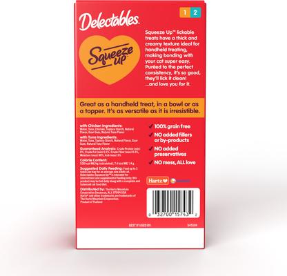 Bundle: Hartz Delectables Squeeze Up Variety Pack + Bisque Variety Pack Lickable Cat Treats