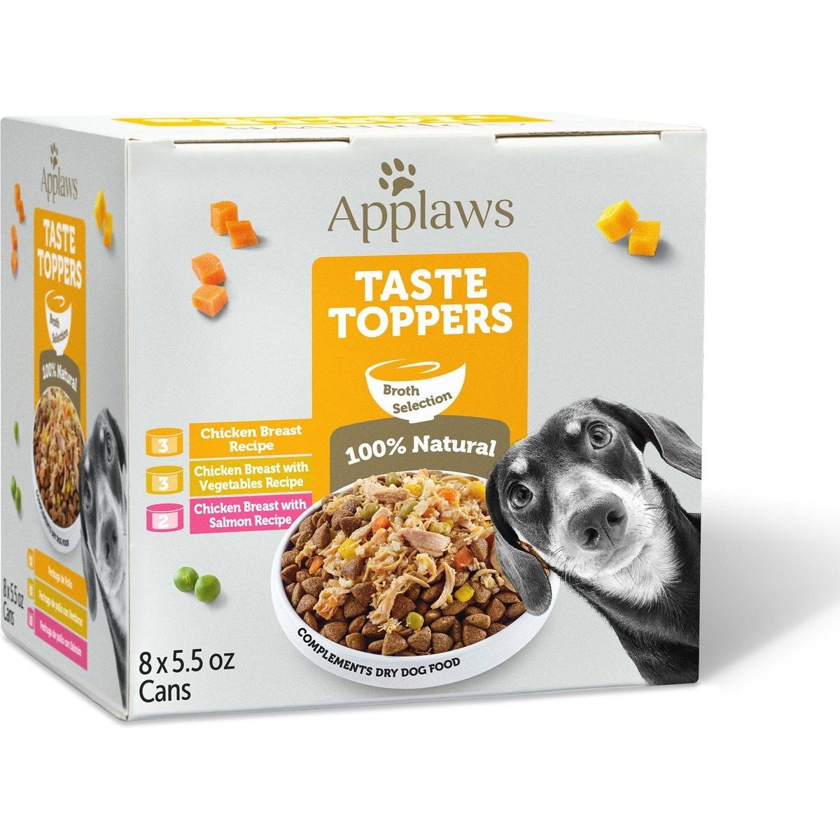 Taste Toppers, Taste Toppers Pollo en Broth. 156 g, caja de 8. - Applaws