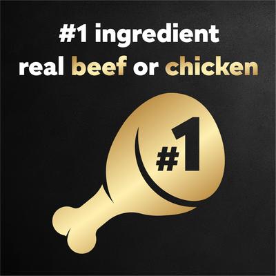 Bundle: Pedigree Chopped Ground Dinner Variety Pack Wet Food + Cesar Classic Loaf in Sauce Beef Recipe, Filet Mignon, Grilled Chicken, & Porterhouse Steak Flavors Variety Pack Dog Food