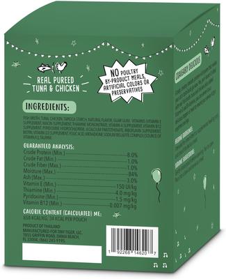 Bundle: Tiny Tiger Pate Beef & Poultry Variety Pack Canned Food + Lickables Senior Formula Tuna & Chicken Recipe Bisque Cat Treat & Topper