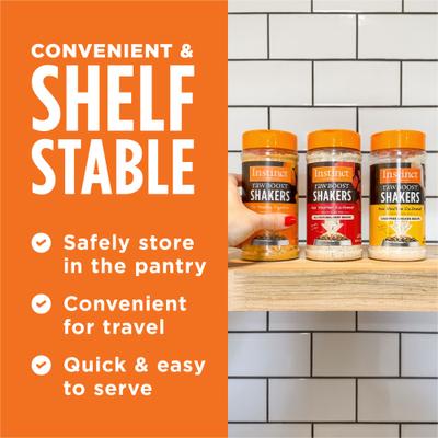 Raw Boost Shakers Chicken Recipe Gut Health Grain-Free Freeze-Dried Dog Food Topper, 5.5-oz bottle