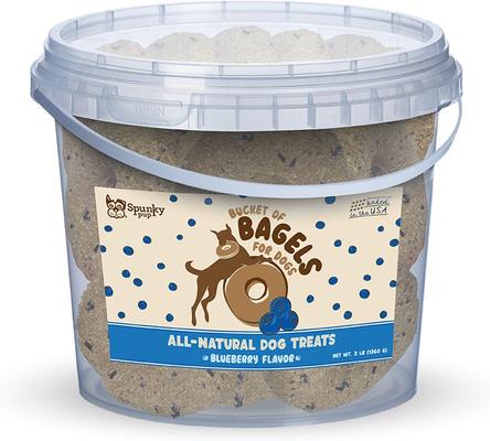 Bagels Blueberry Flavored Crunchy Dog Treats, 3-lb bucket
