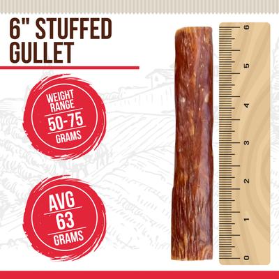 Stuffed Gullet Beef Flavored 6-in Dog Chews, 6 count