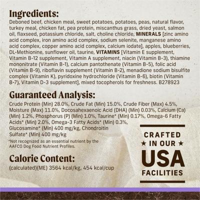 Grain-Free Dry Puppy Food Real Beef & Sweet Potato Recipe, 4-lb bag