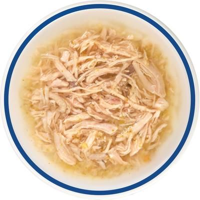 Pollo Divine Shreds con aderezo para gatos de caballa y brócoli, bolsa de 2.65 oz