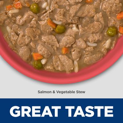 Puppy Sensitive Stomach & Sensitive Skin Salmon & Vegetable Stew Chunks in Gravy Wet Dog Food, 12.5-oz can, 12 count