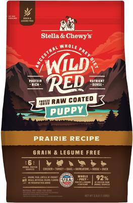 Wild Red Raw Coated Kibble Puppy Grain-Free Prairie Recipe Dry Dog Food, 3.5-lb bag