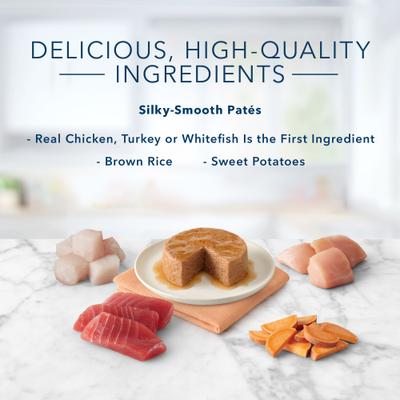 Bundle: Blue Buffalo Tastefuls Chicken, Turkey & Chicken & Ocean Fish & Tuna Entrées Variety Pack Pate + Tuna, Chicken, Fish & Shrimp Entrées Variety Pack Flaked Wet Cat Food