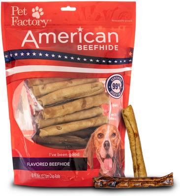 Beefhide Chip Rolls 5-inch Beef & Chicken Flavored Dehydrated Dog Hard Chews, 50 count