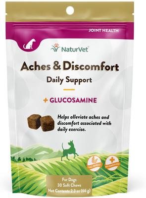 Aches & Discomfort Plus Glucosamine Soft Chews Joint Supplement for Dogs, 30 count