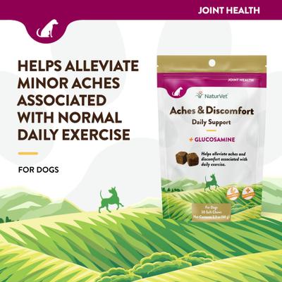 Aches & Discomfort Plus Glucosamine Soft Chews Joint Supplement for Dogs, 30 count