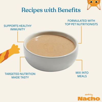 Made by Nacho Bone & Joint Support Cage-Free Chicken Puree with Bone Broth Wet Cat Food Topper, 1.4-oz pouch, case of 18