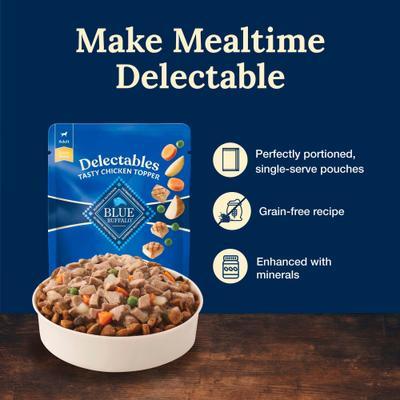 Delectables Chicken Dinner Natural Wet Dog Food 3-oz pouch, case of 24