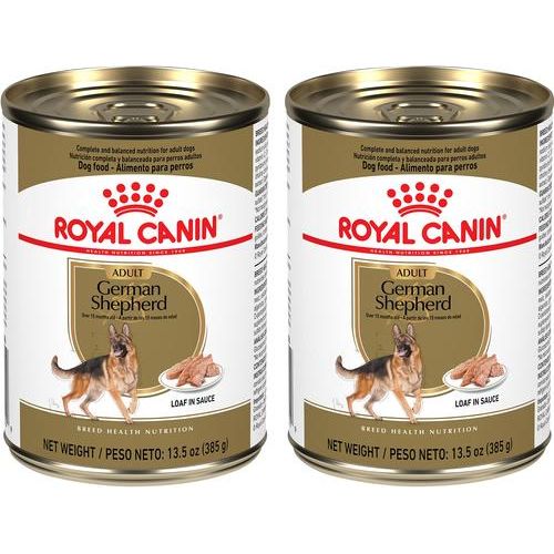 Alimento húmedo para perros adultos Breed Health Nutrition German Shepherd Loaf Pate, lata de 13.5 oz, caja de 24
