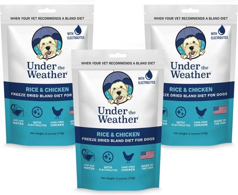 Rice & Chicken Freeze-Dried Dog Food, 6-oz bag, 3 count