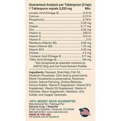 NaturVet, Kelp Help Plus Omegas, suplemento en polvo con algas, omegas 3, 6 y 9 para perros y gatos, 454 g / 1.81 kg