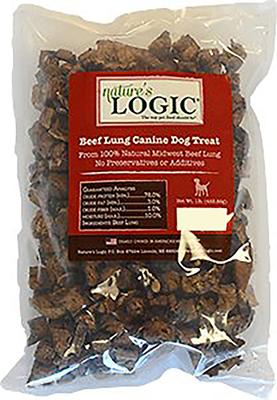 100% Natural Beef Lung Dehydrated Dog & Cat Treats, 1-lb bag
