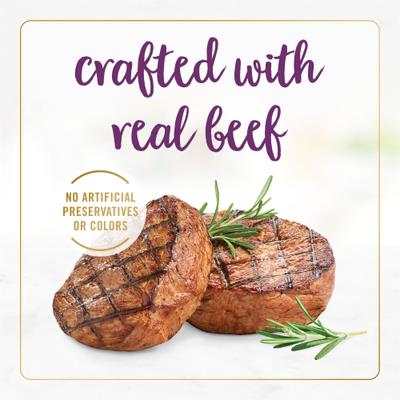 Beef Feast Classic Pate Senior 7+ Canned Cat Food, 3-oz can, case of 24