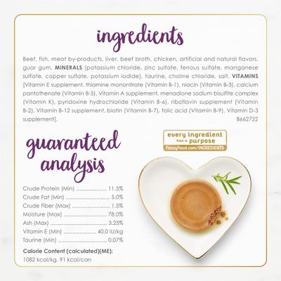 Beef Feast Classic Pate Senior 7+ Canned Cat Food, 3-oz can, case of 24