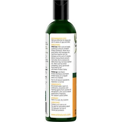 Champú Neem Protect para perros y gatos, botella de 8 onzas líquidas