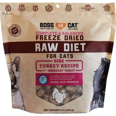 Alimento liofilizado para gatos Complete & Balanced Raw Diet con receta de pavo, bolsa de 9 oz