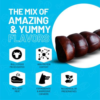 5-6" Beef Cheek Roll Beef Flavored Hard Chew Dog Treats, 4 Count