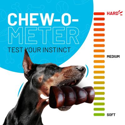 5-6" Beef Cheek Roll Beef Flavored Hard Chew Dog Treats, 4 Count