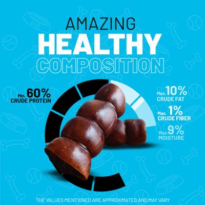 5-6" Beef Cheek Roll Beef Flavored Hard Chew Dog Treats, 4 Count